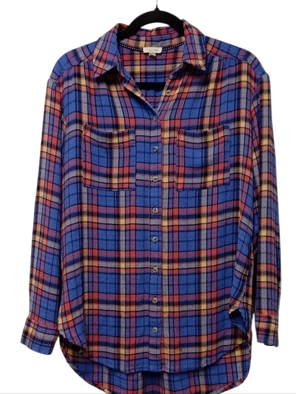 Pilcro By Anthropologie Plaid Shirt Women's XS Long Sleeve Button Front